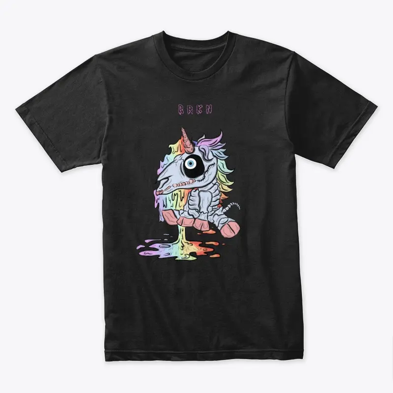 Premium Tee Melted unicorn Black